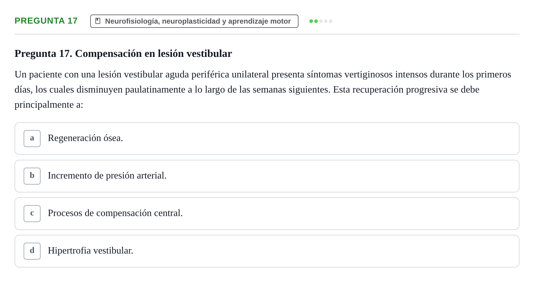 Enunciado: Pregunta 17