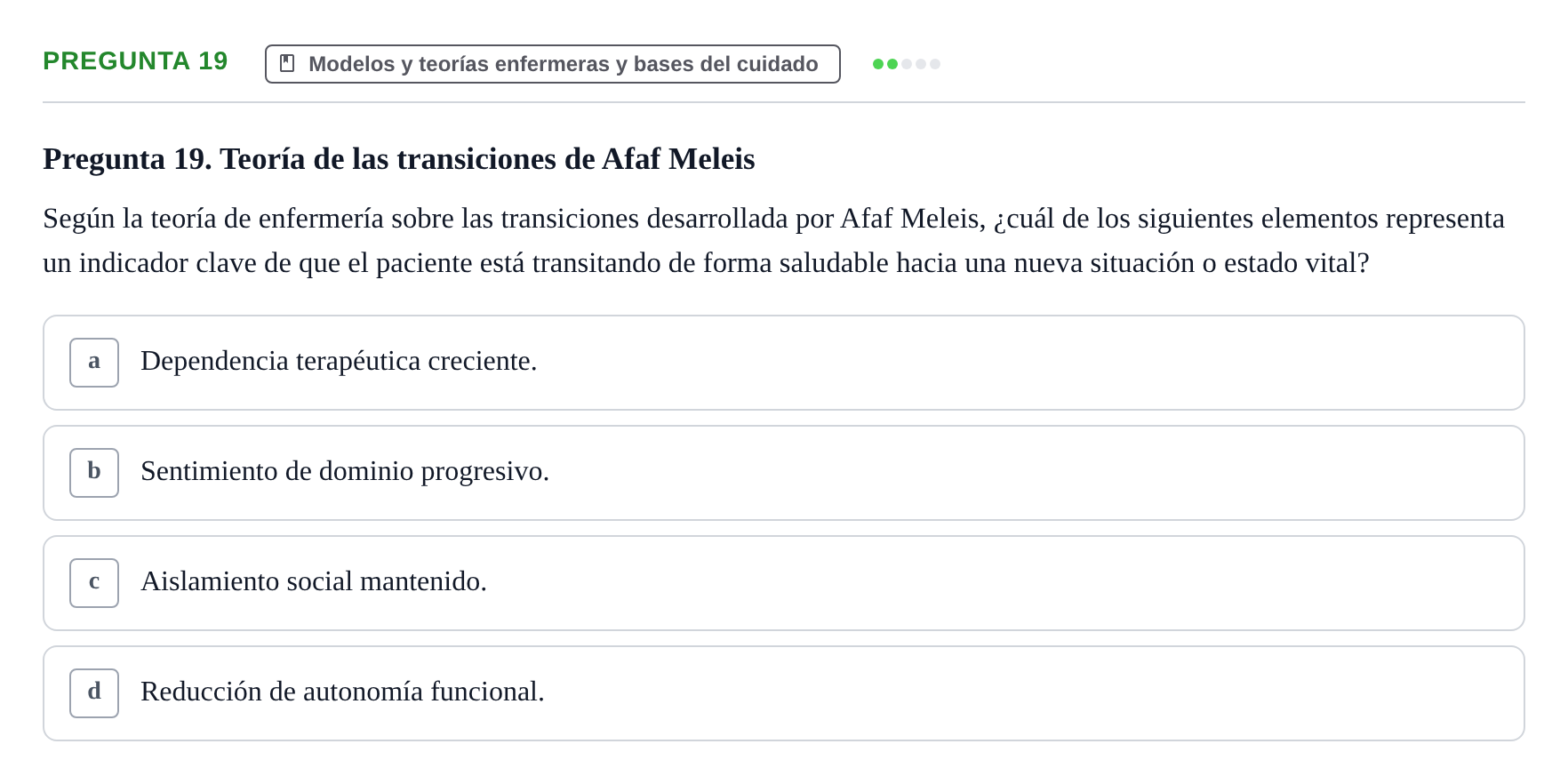Enunciado: Pregunta 19