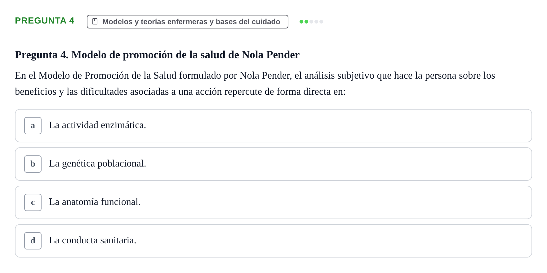 Enunciado: Pregunta 4