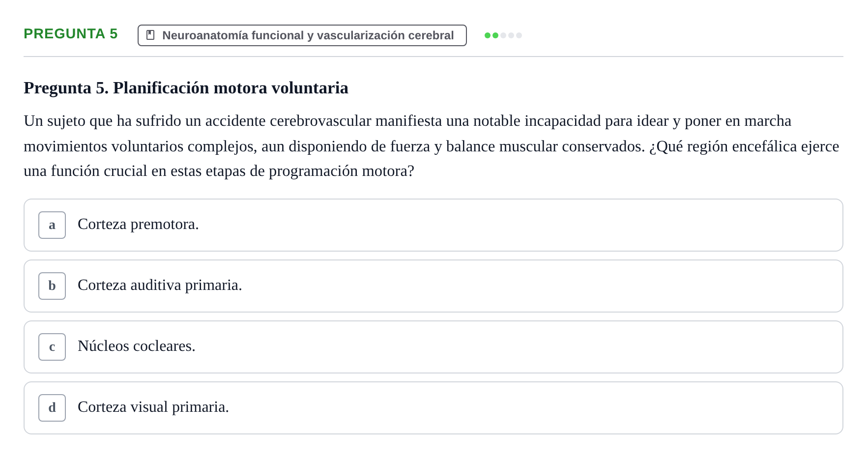 Enunciado: Pregunta 5