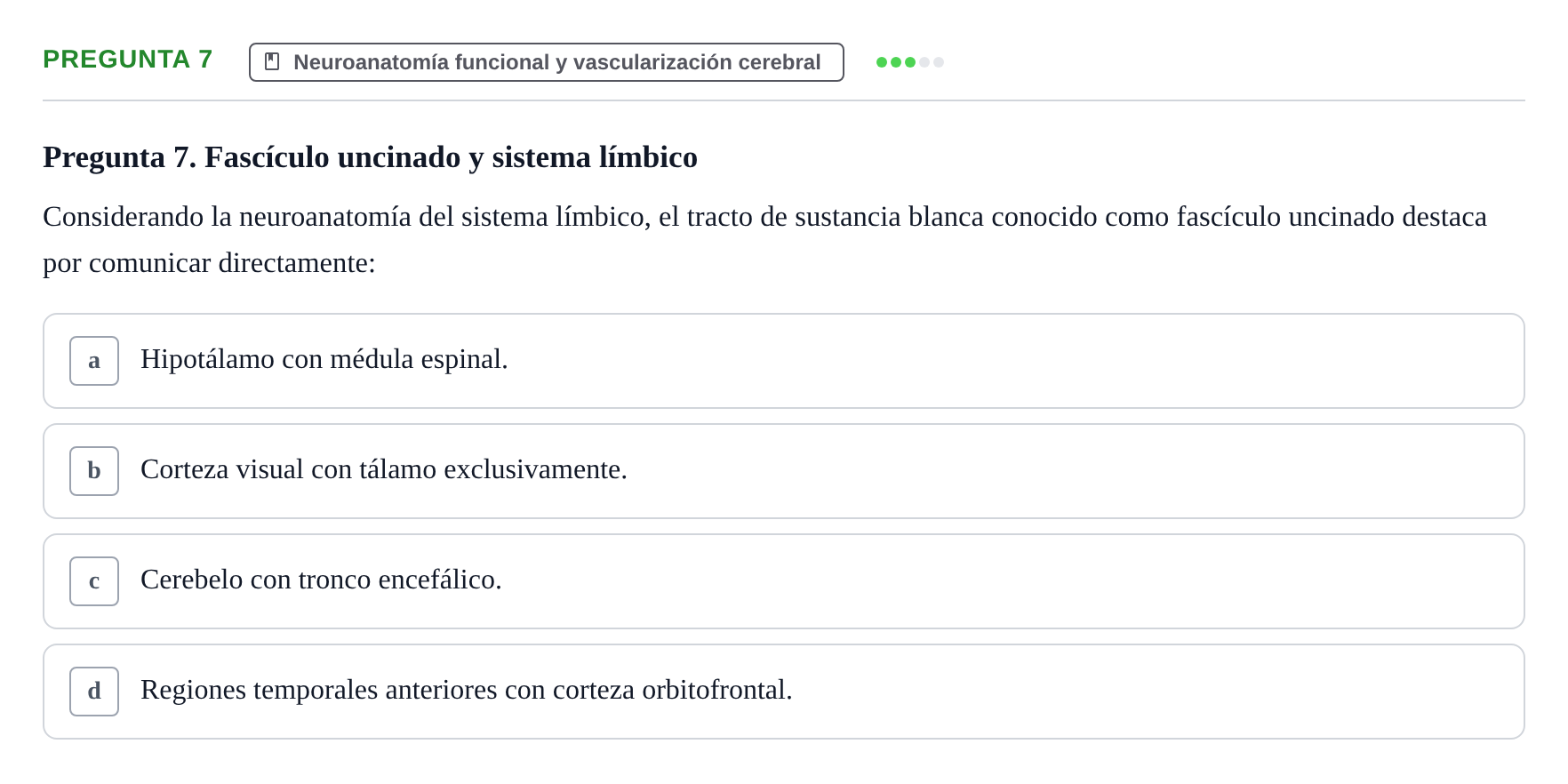 Enunciado: Pregunta 7