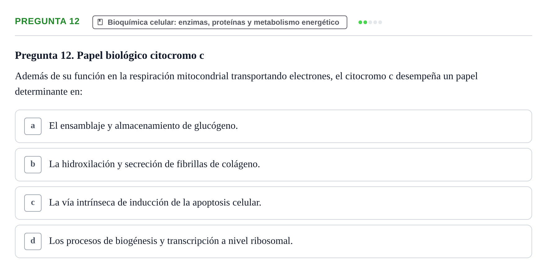 Enunciado: Pregunta 12
