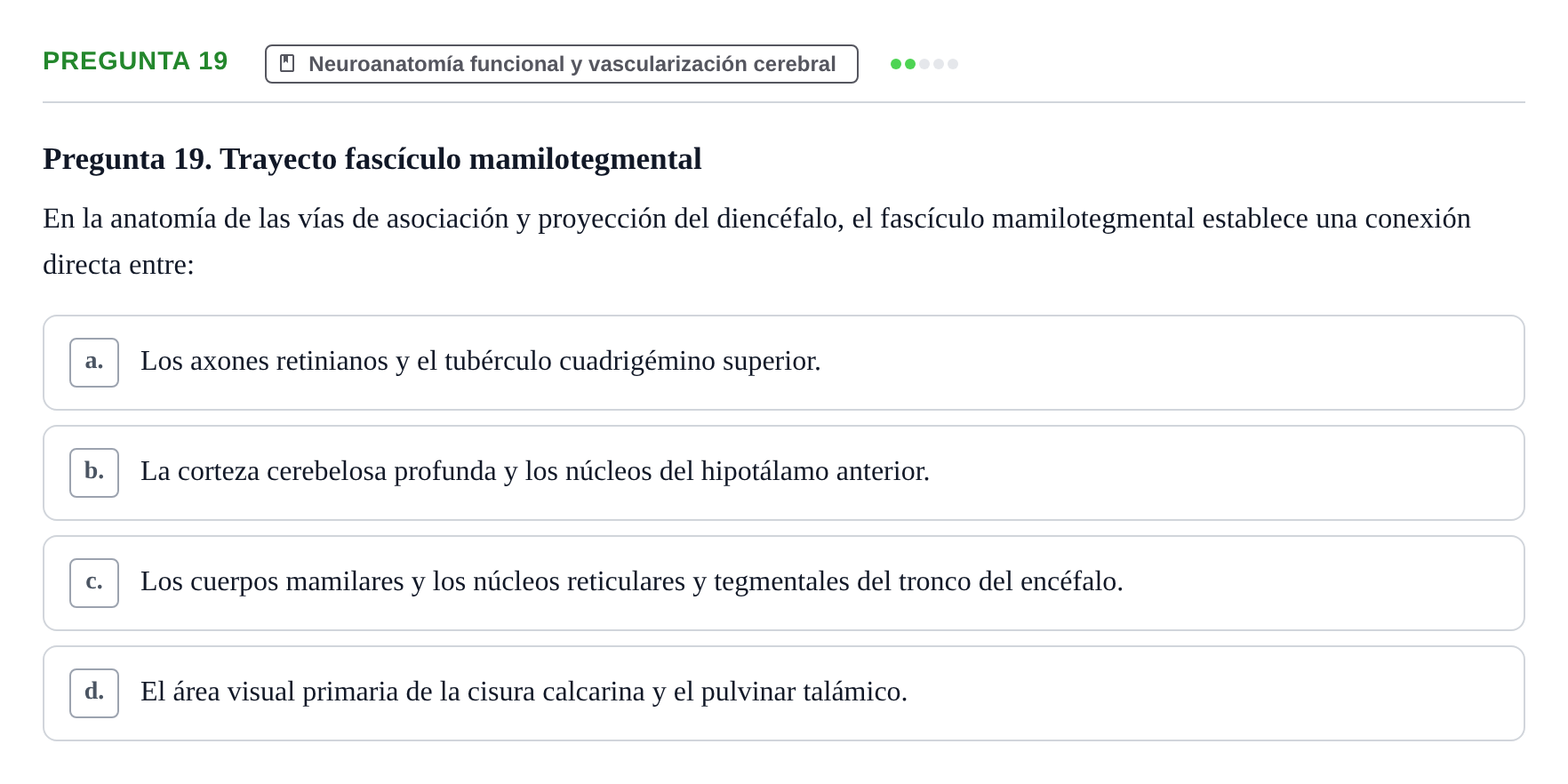 Enunciado: Pregunta 19