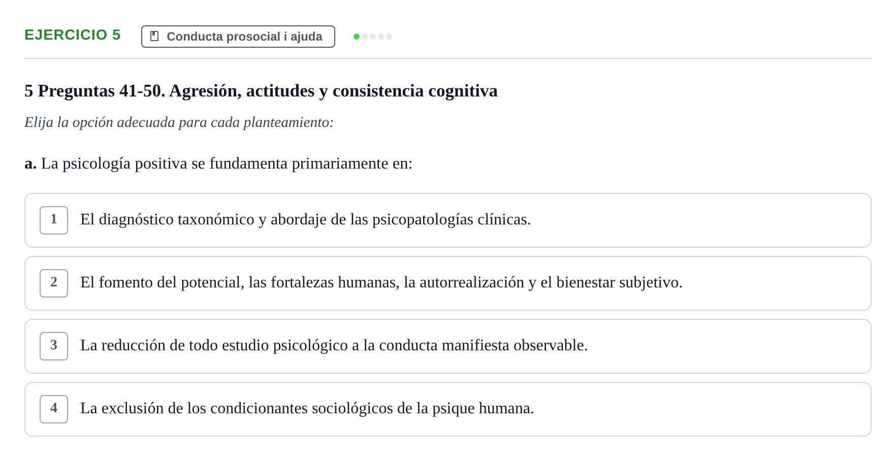Enunciado: Ejercicio 5 - Conducta prosocial i ajuda · Psicología Social UB Examen final de Psicología Social