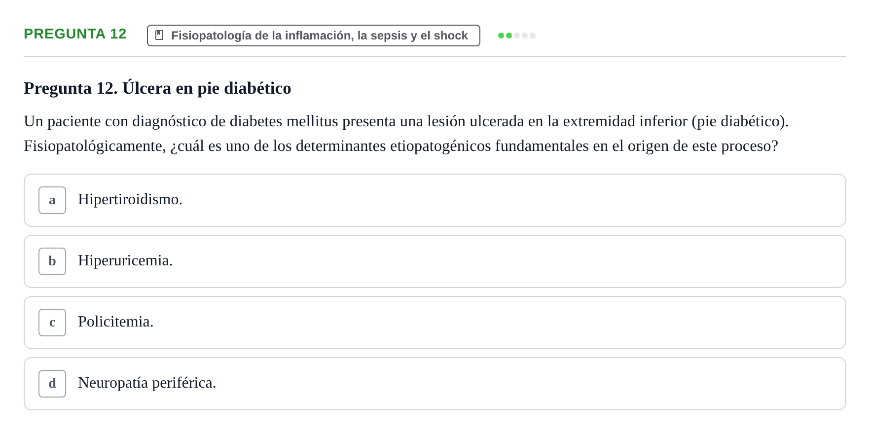 Enunciado: Pregunta 12