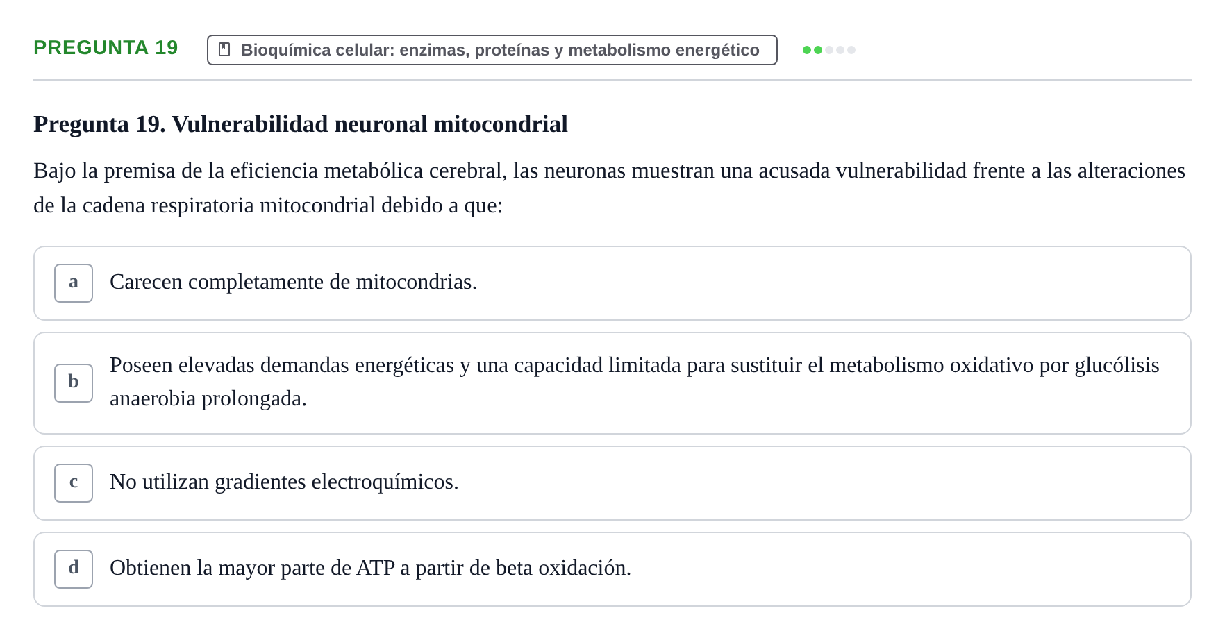 Enunciado: Pregunta 19