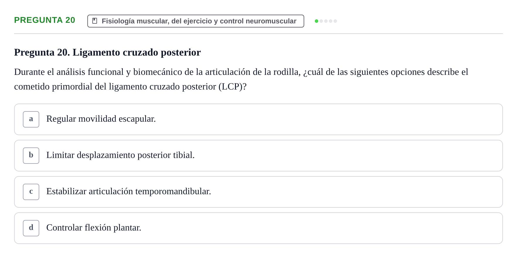 Enunciado: Pregunta 20