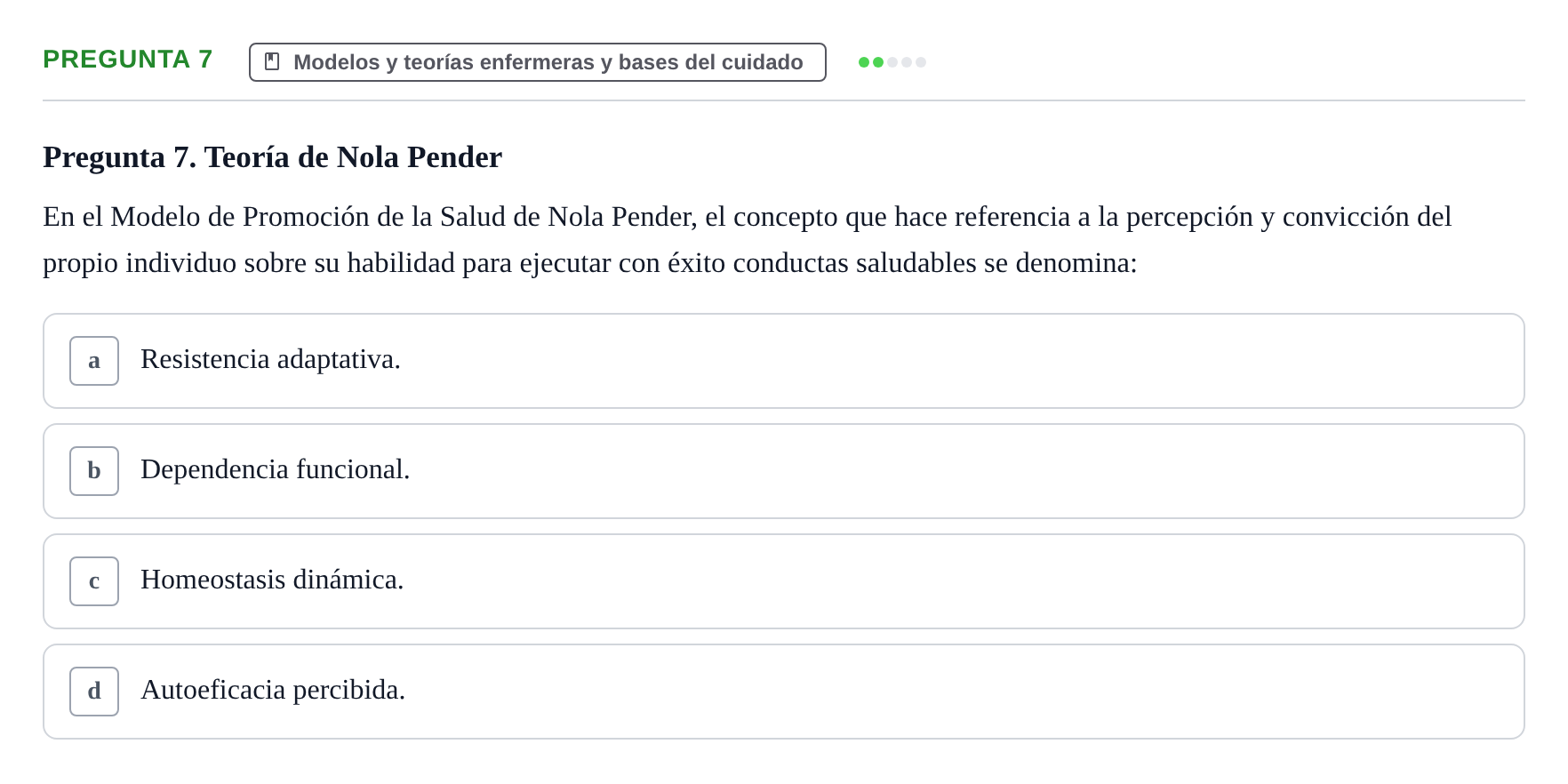 Enunciado: Pregunta 7