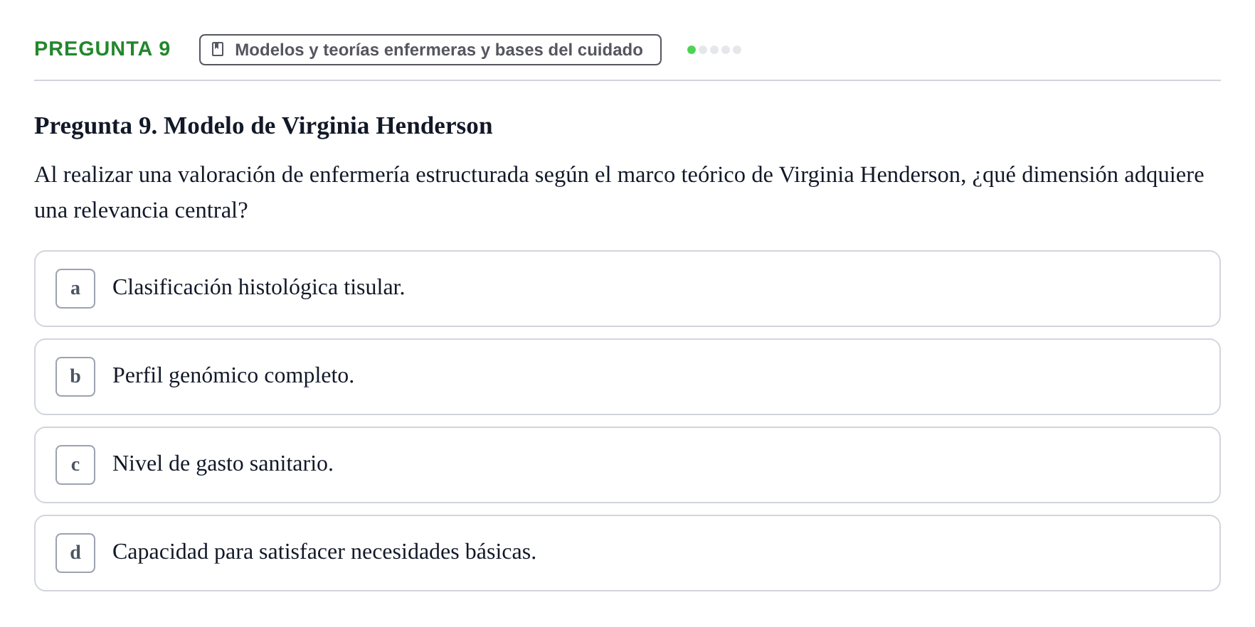 Enunciado: Pregunta 9