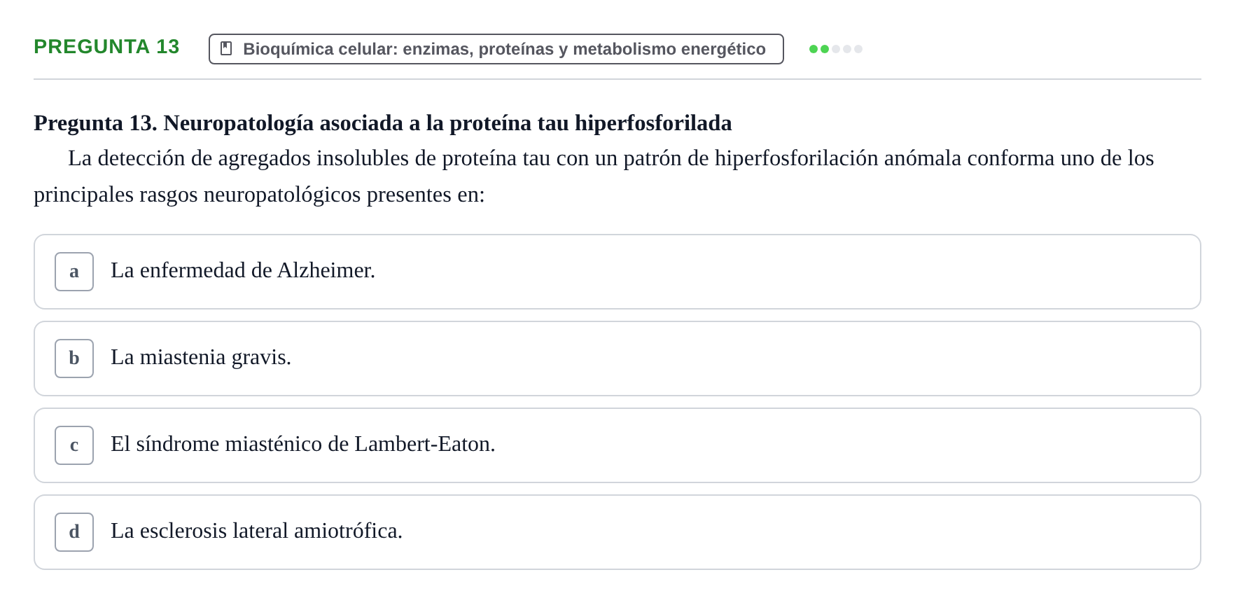 Enunciado: Pregunta 13