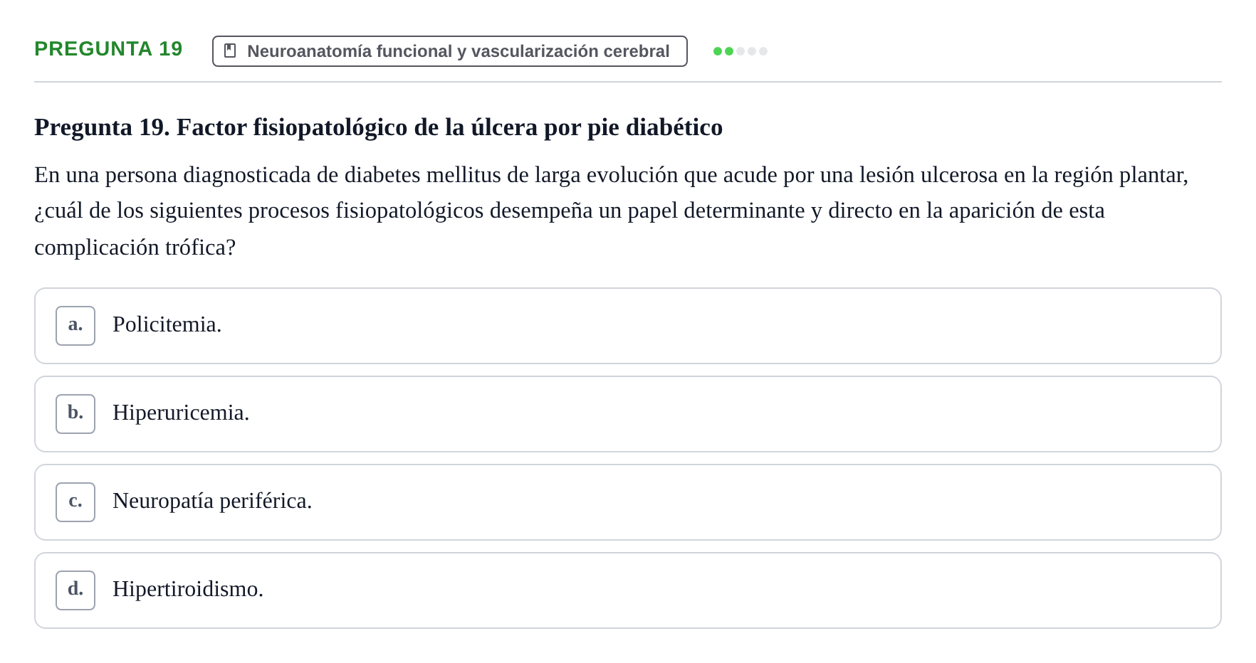 Enunciado: Pregunta 19
