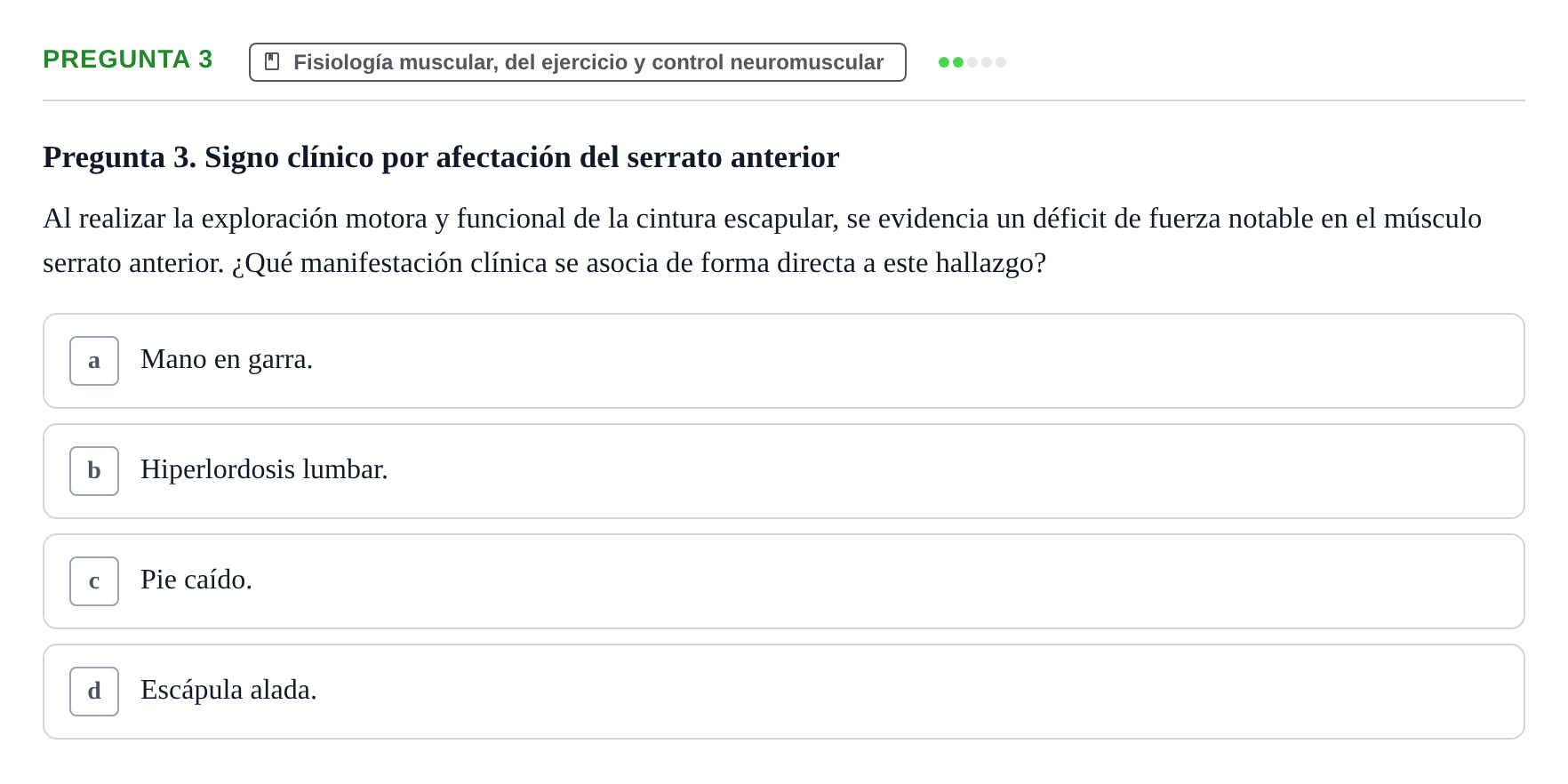 Enunciado: Pregunta 3