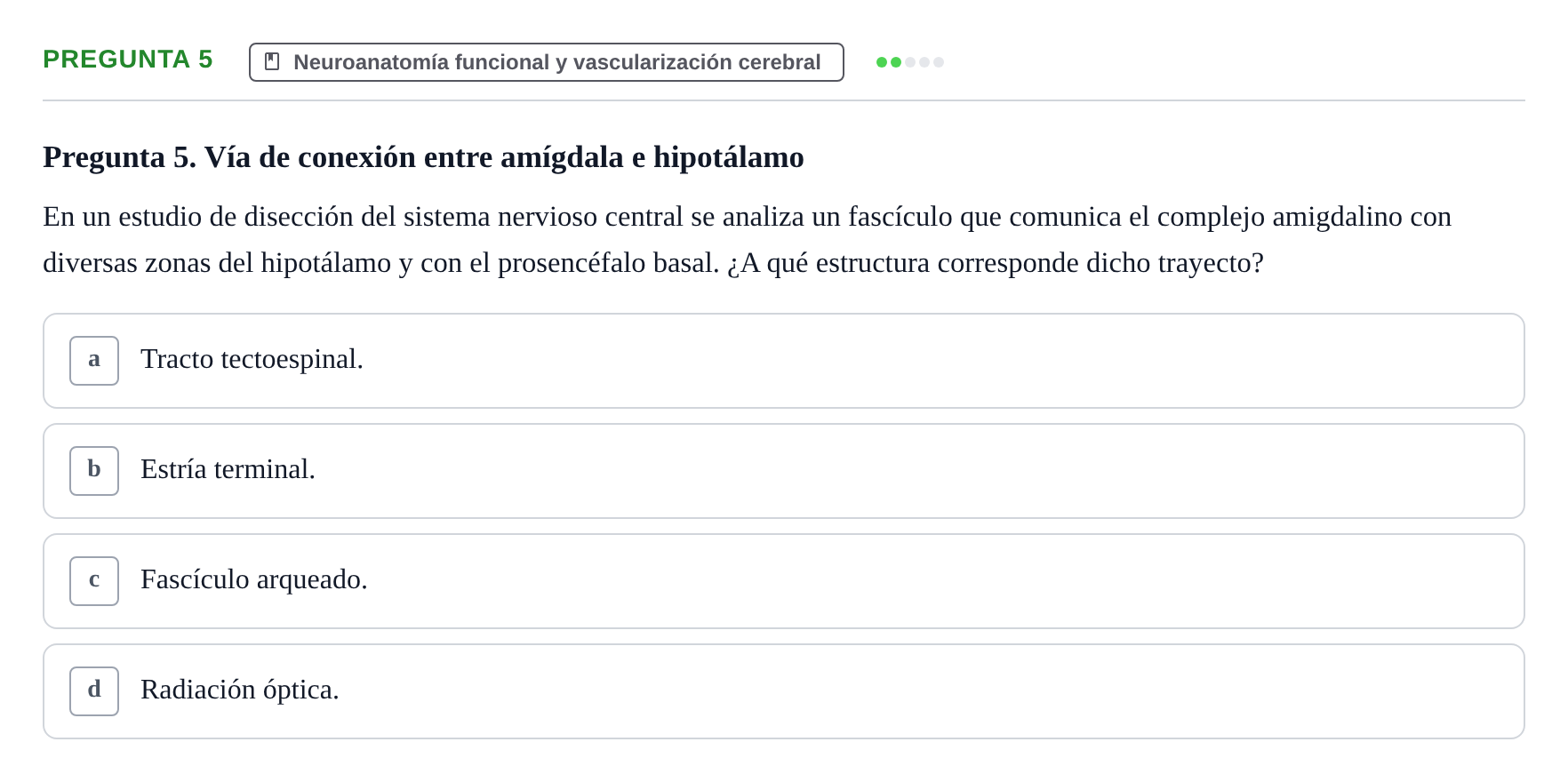 Enunciado: Pregunta 5