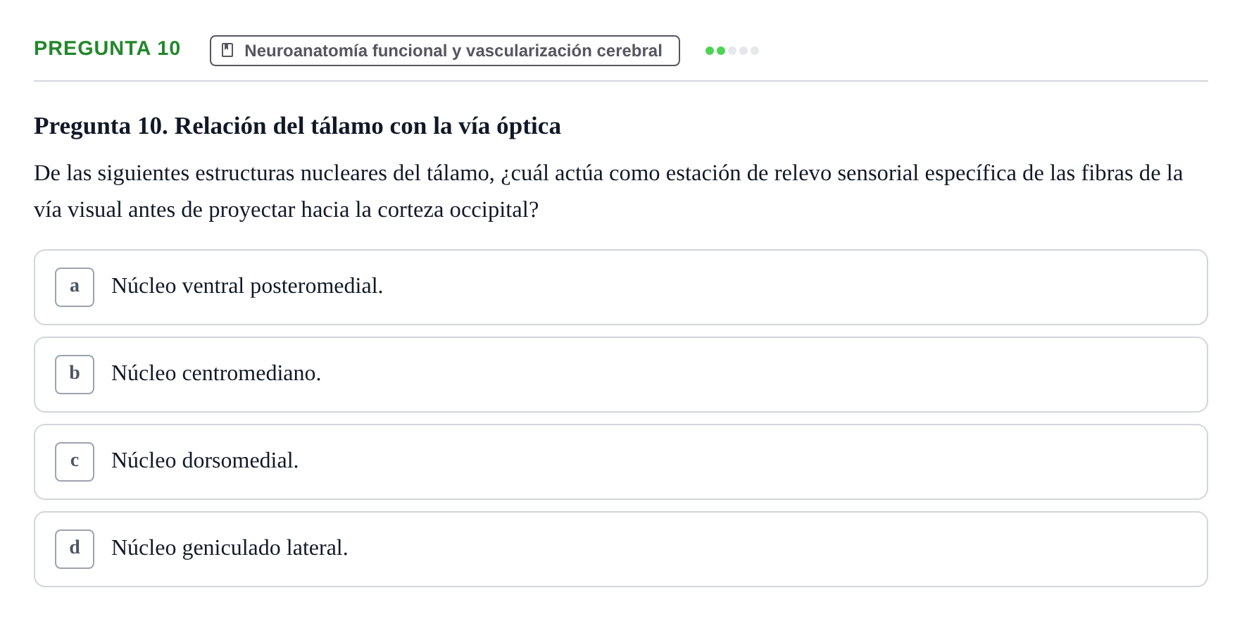 Enunciado: Pregunta 10