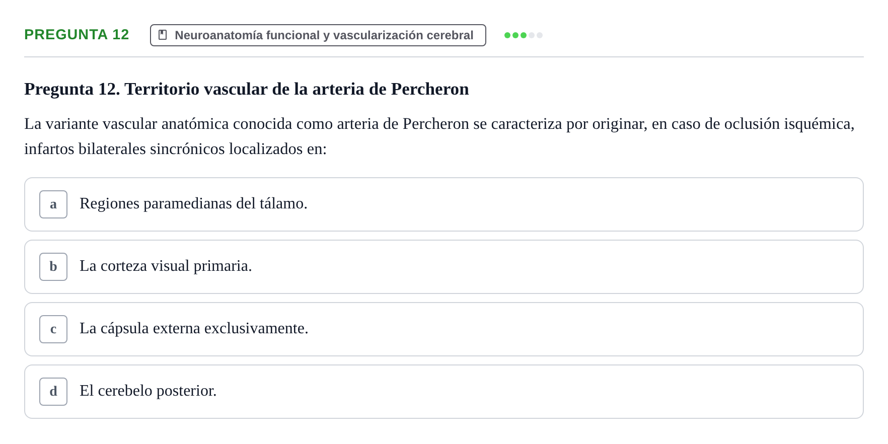 Enunciado: Pregunta 12