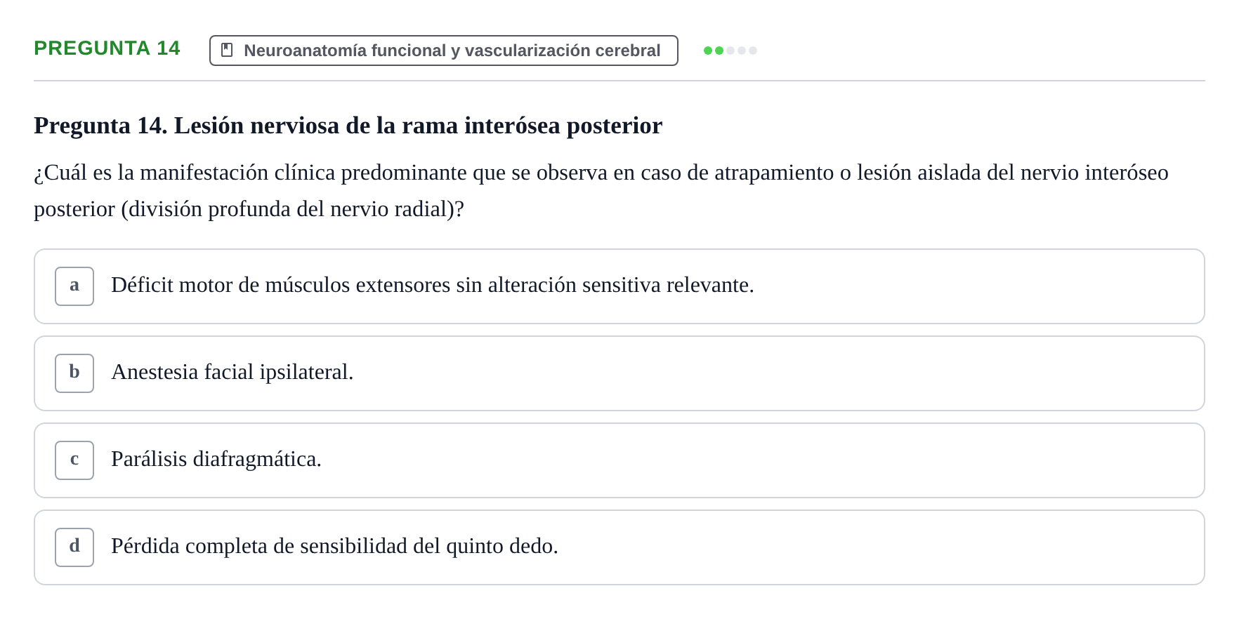 Enunciado: Pregunta 14