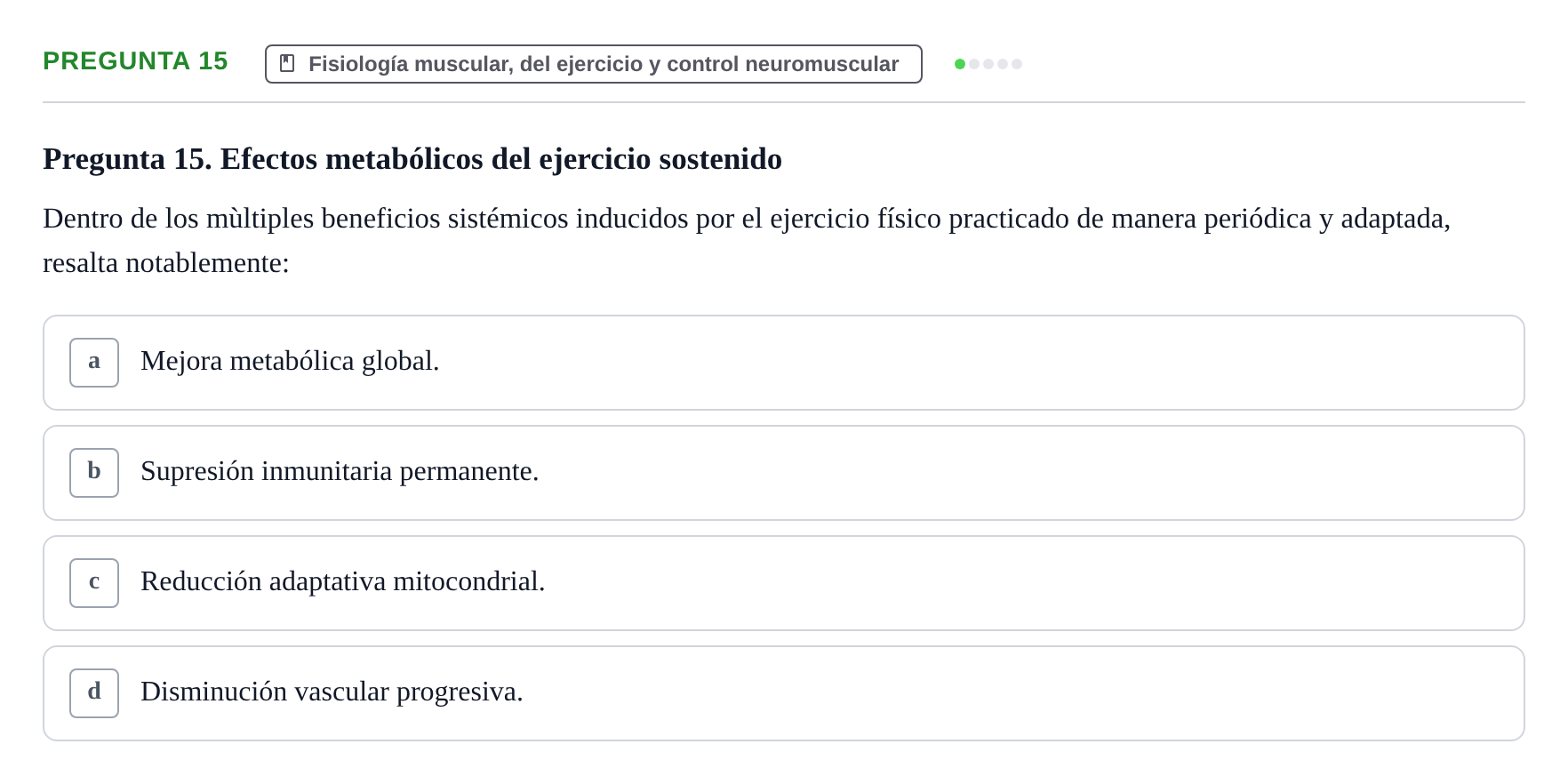 Enunciado: Pregunta 15