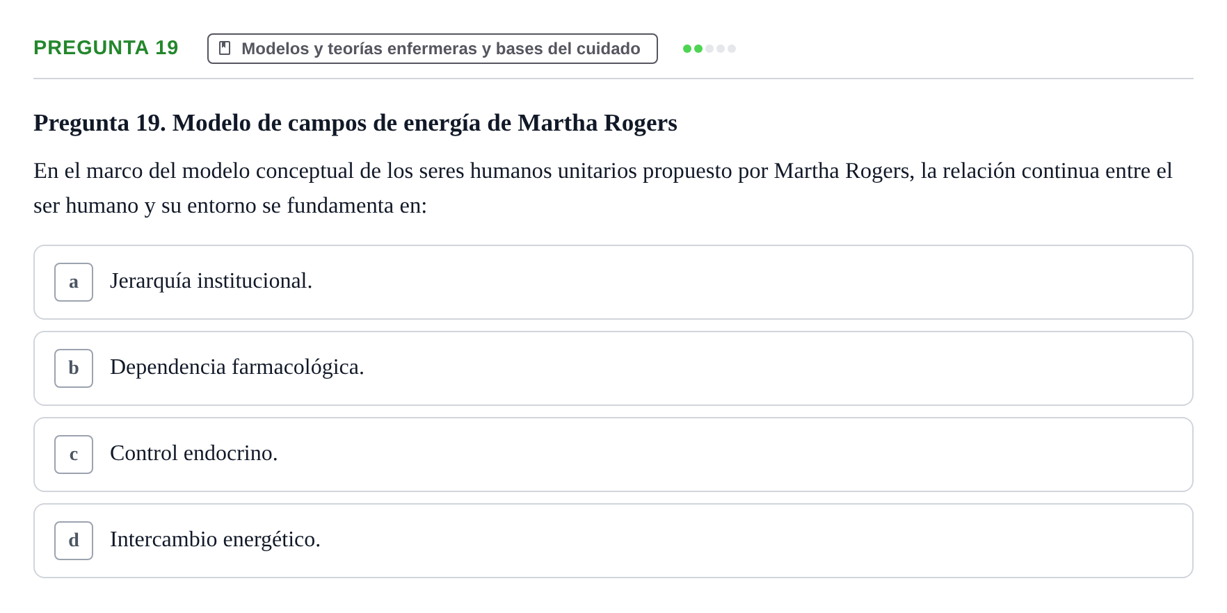 Enunciado: Pregunta 19