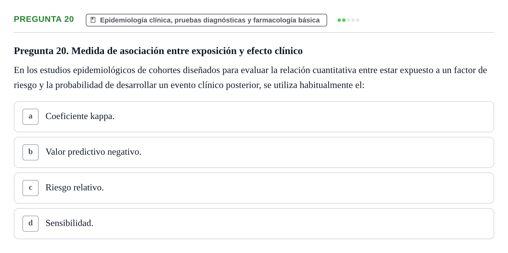 Enunciado: Pregunta 20
