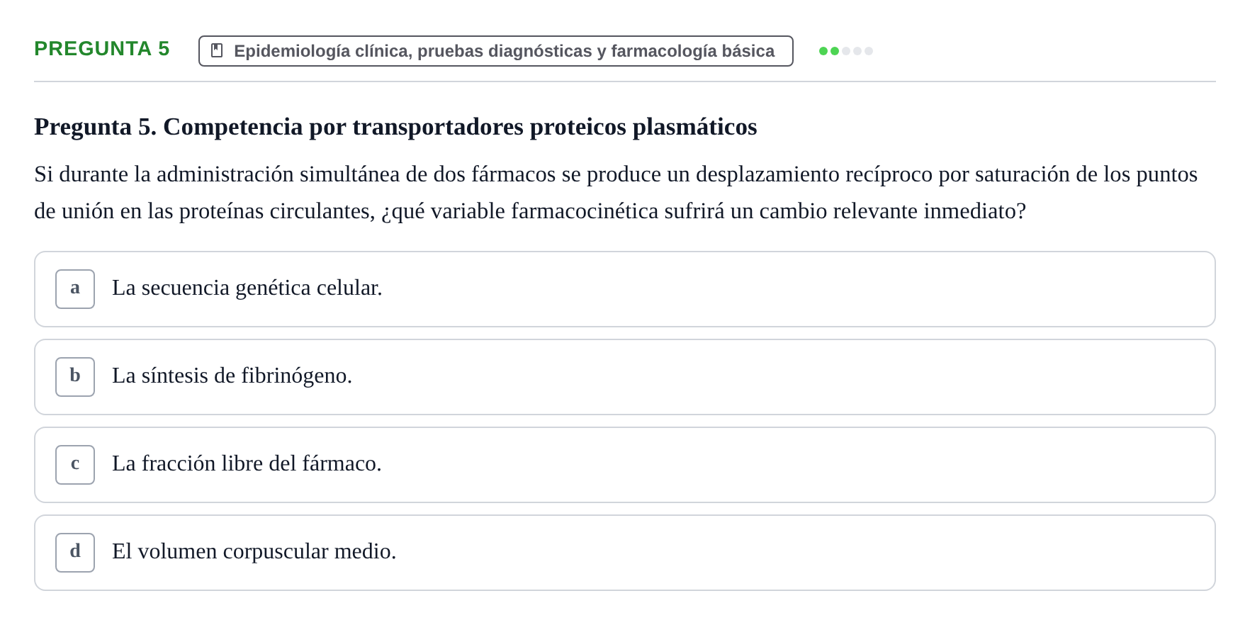 Enunciado: Pregunta 5
