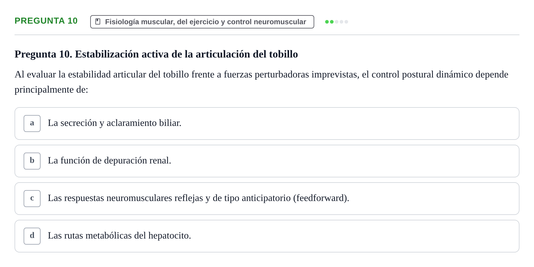 Enunciado: Pregunta 10