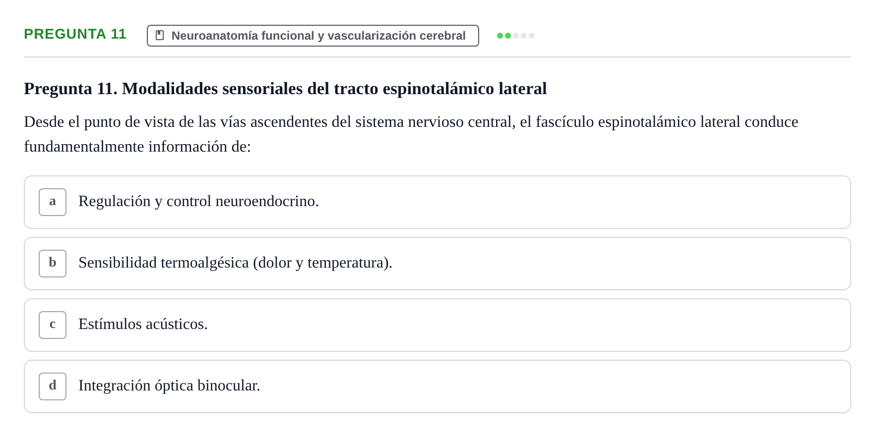 Enunciado: Pregunta 11