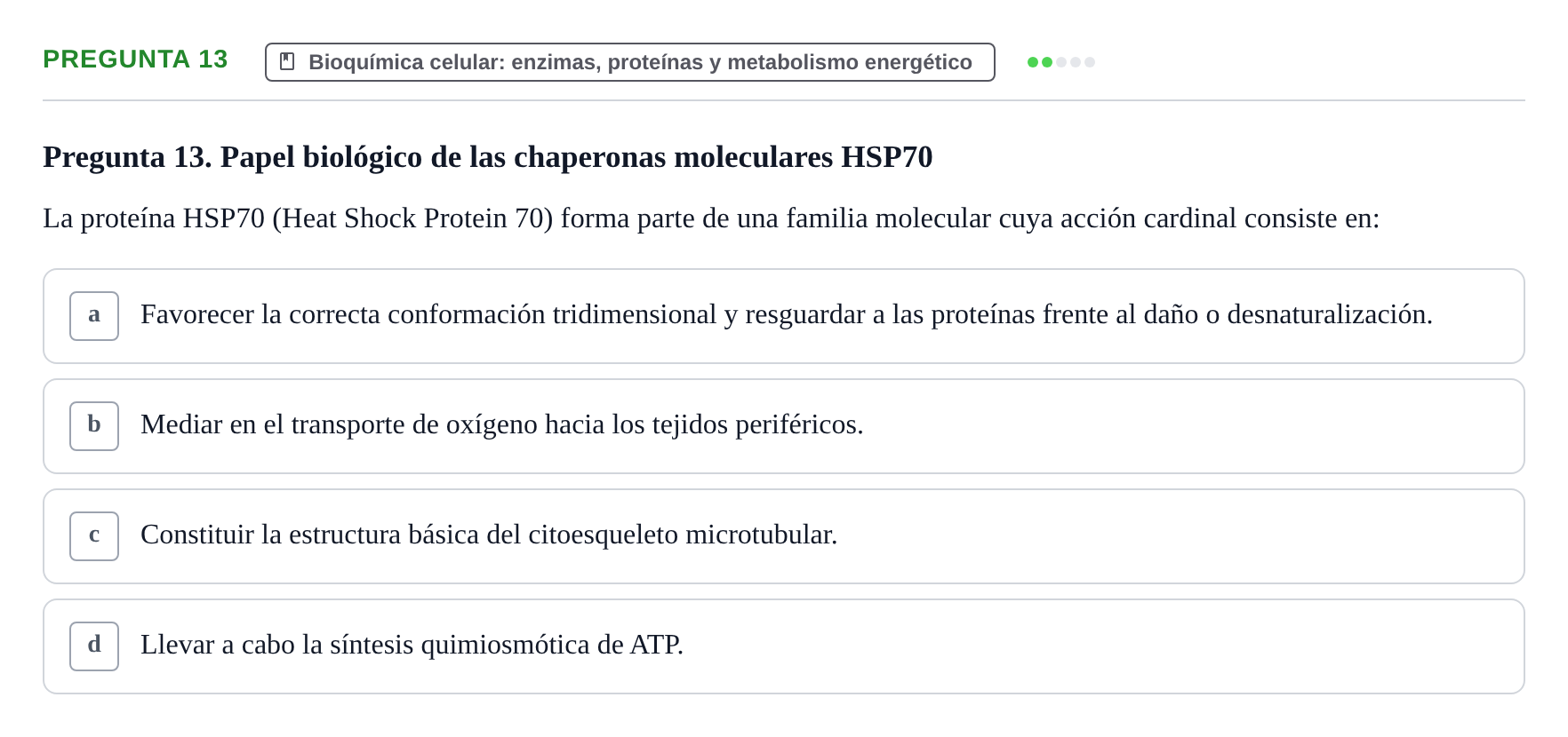 Enunciado: Pregunta 13