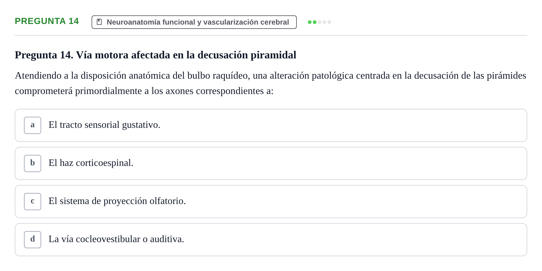 Enunciado: Pregunta 14