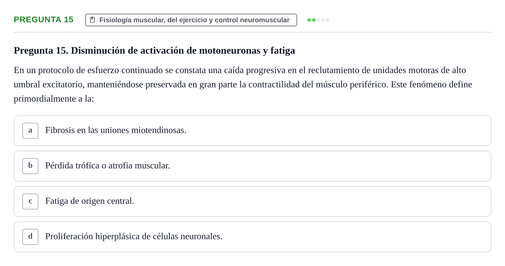 Enunciado: Pregunta 15