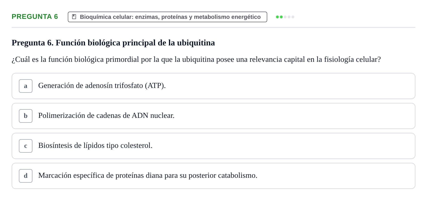 Enunciado: Pregunta 6