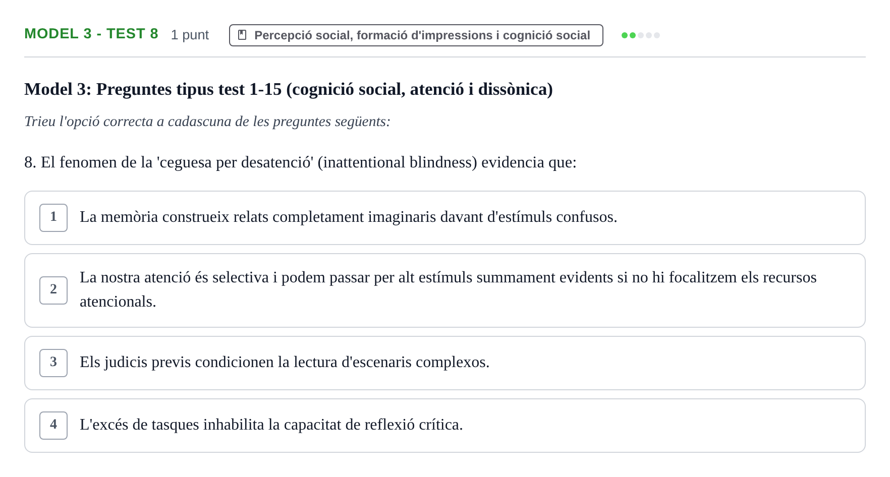 Enunciado: Ejercicio Model 3 - Test 8 · Psicología Social UB Exemples