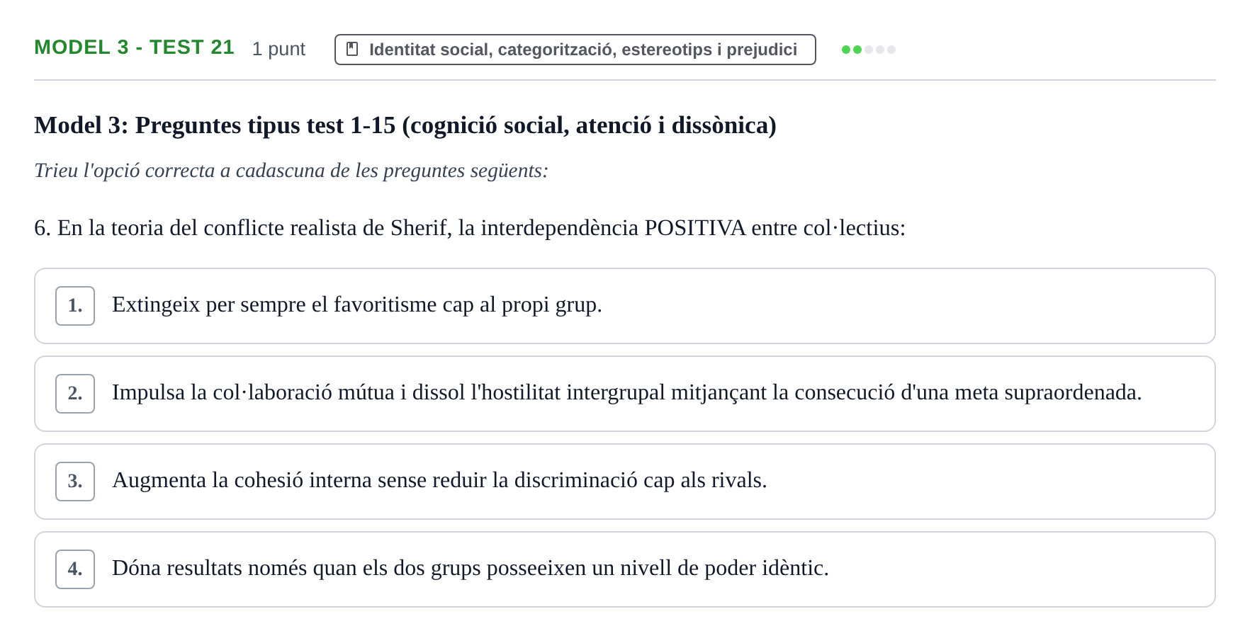 Enunciado: Ejercicio Model 3 - Test 21 · Psicología Social UB Exemples