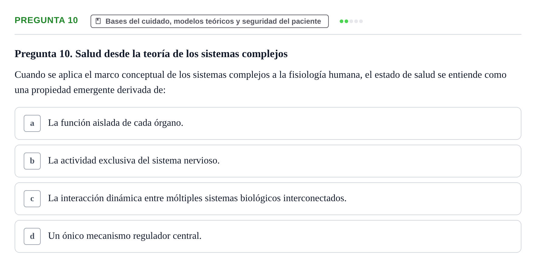 Enunciado: Pregunta 10