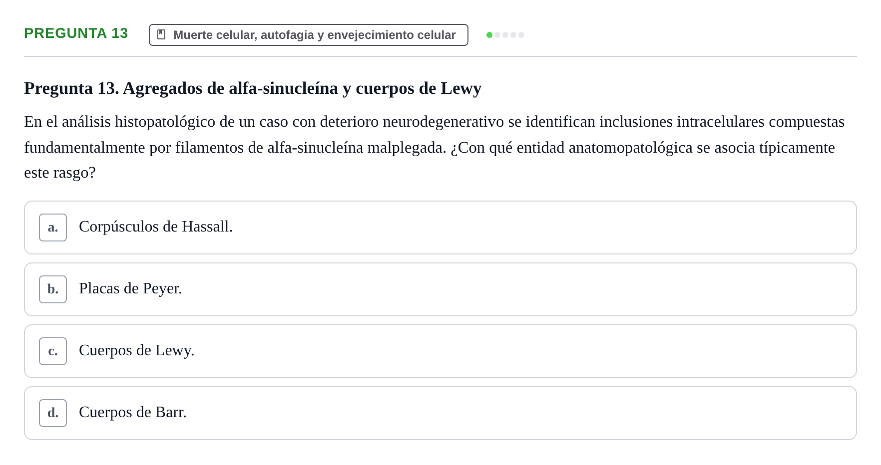 Enunciado: Pregunta 13