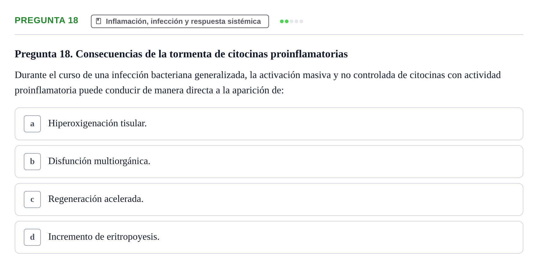 Enunciado: Pregunta 18