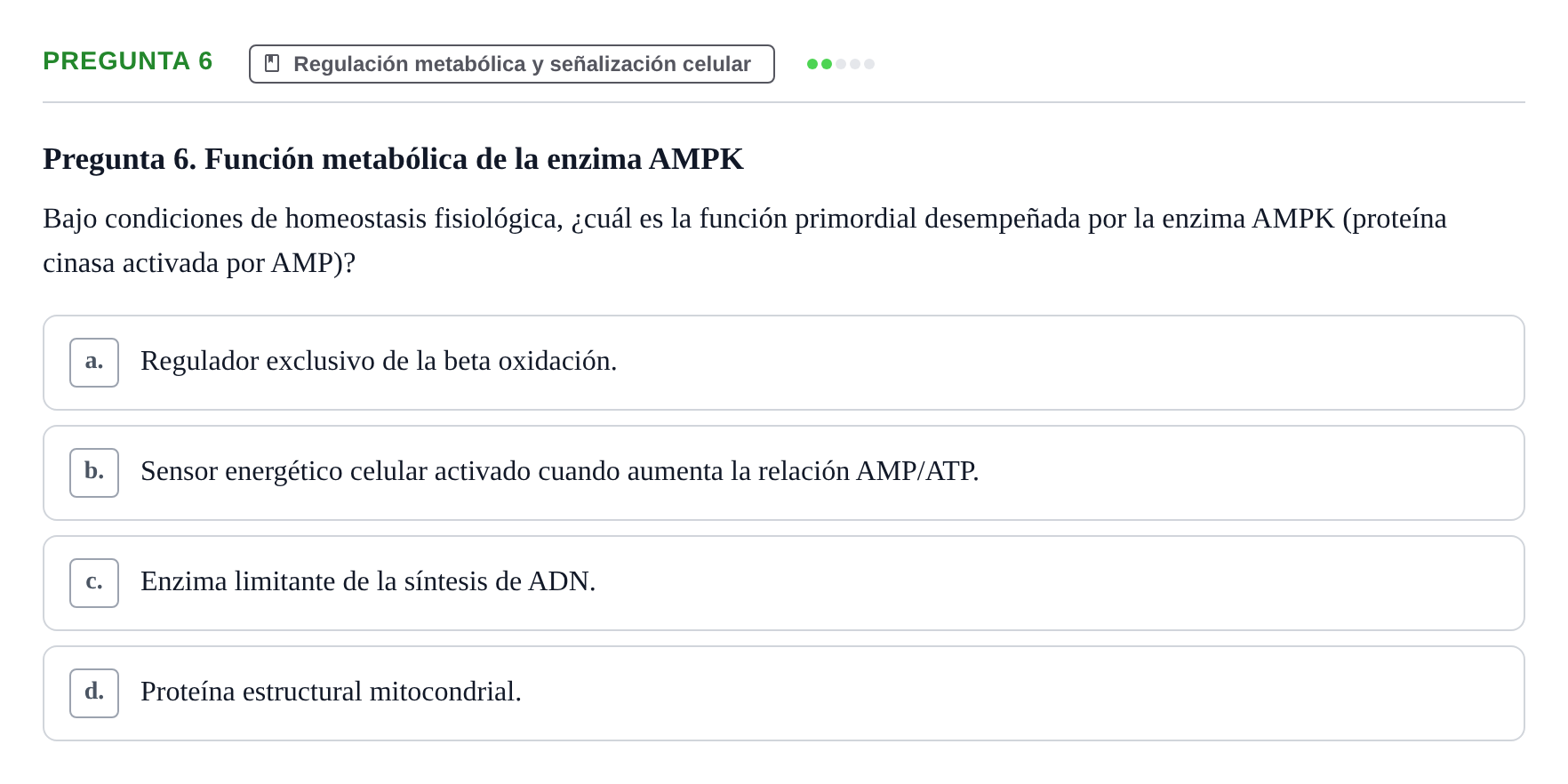 Enunciado: Pregunta 6