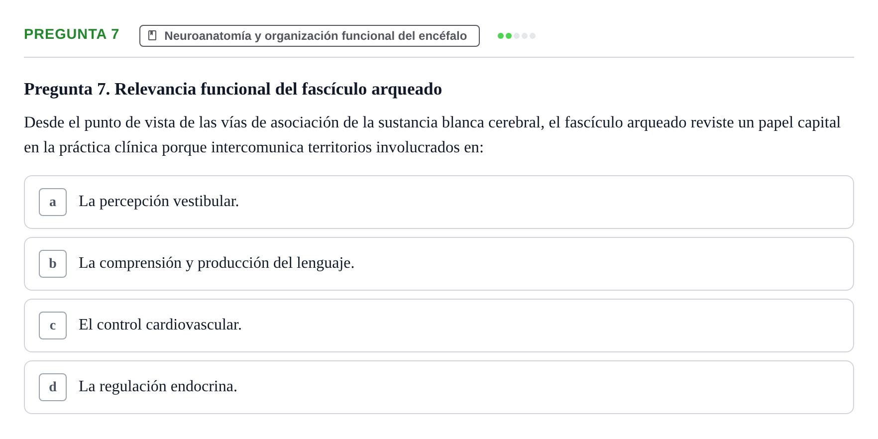 Enunciado: Pregunta 7