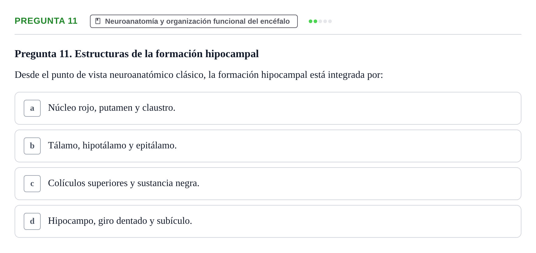 Enunciado: Pregunta 11