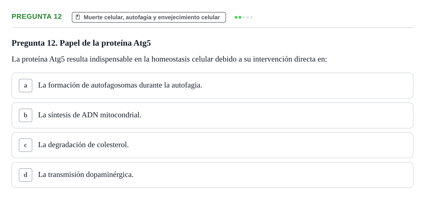Enunciado: Pregunta 12