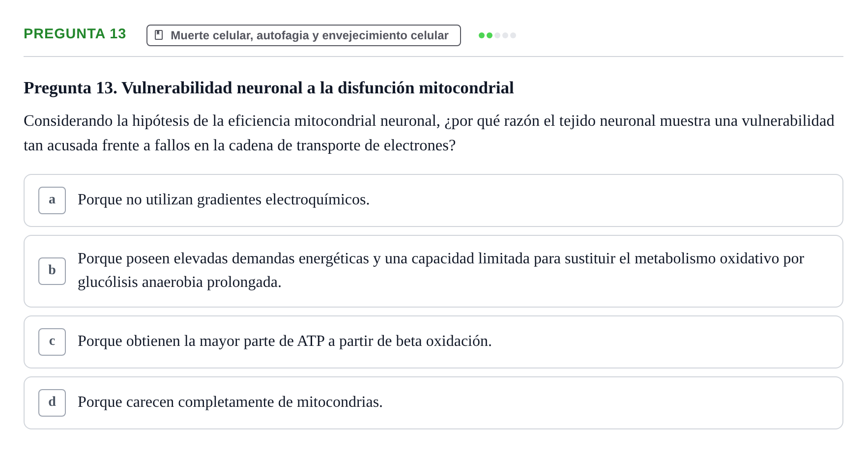 Enunciado: Pregunta 13