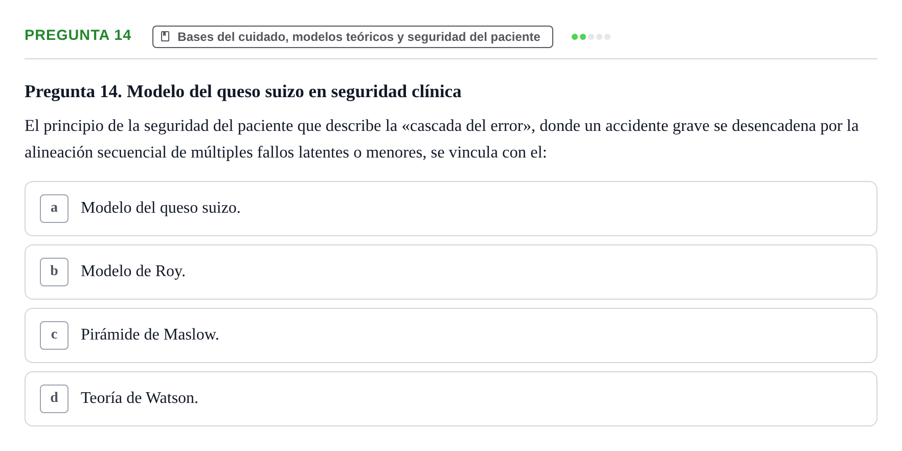 Enunciado: Pregunta 14