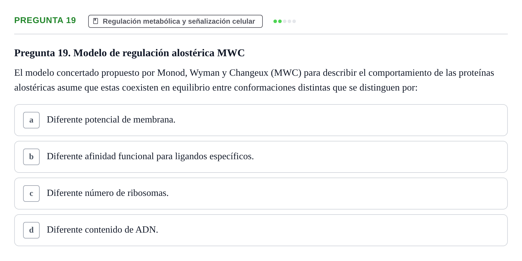 Enunciado: Pregunta 19