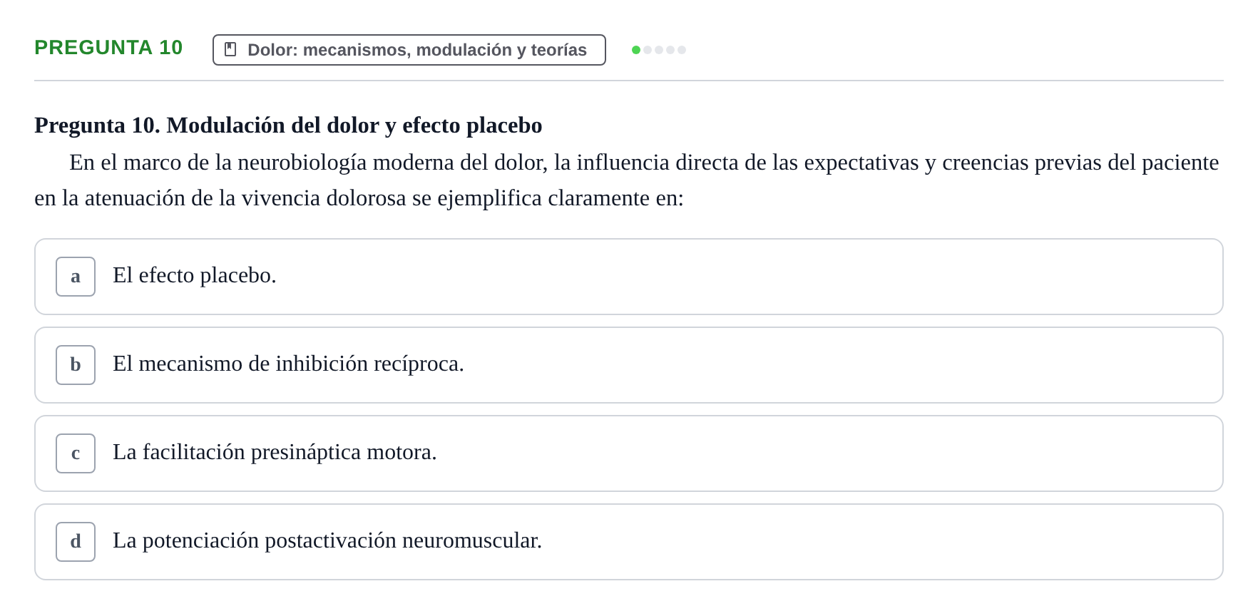 Enunciado: Pregunta 10