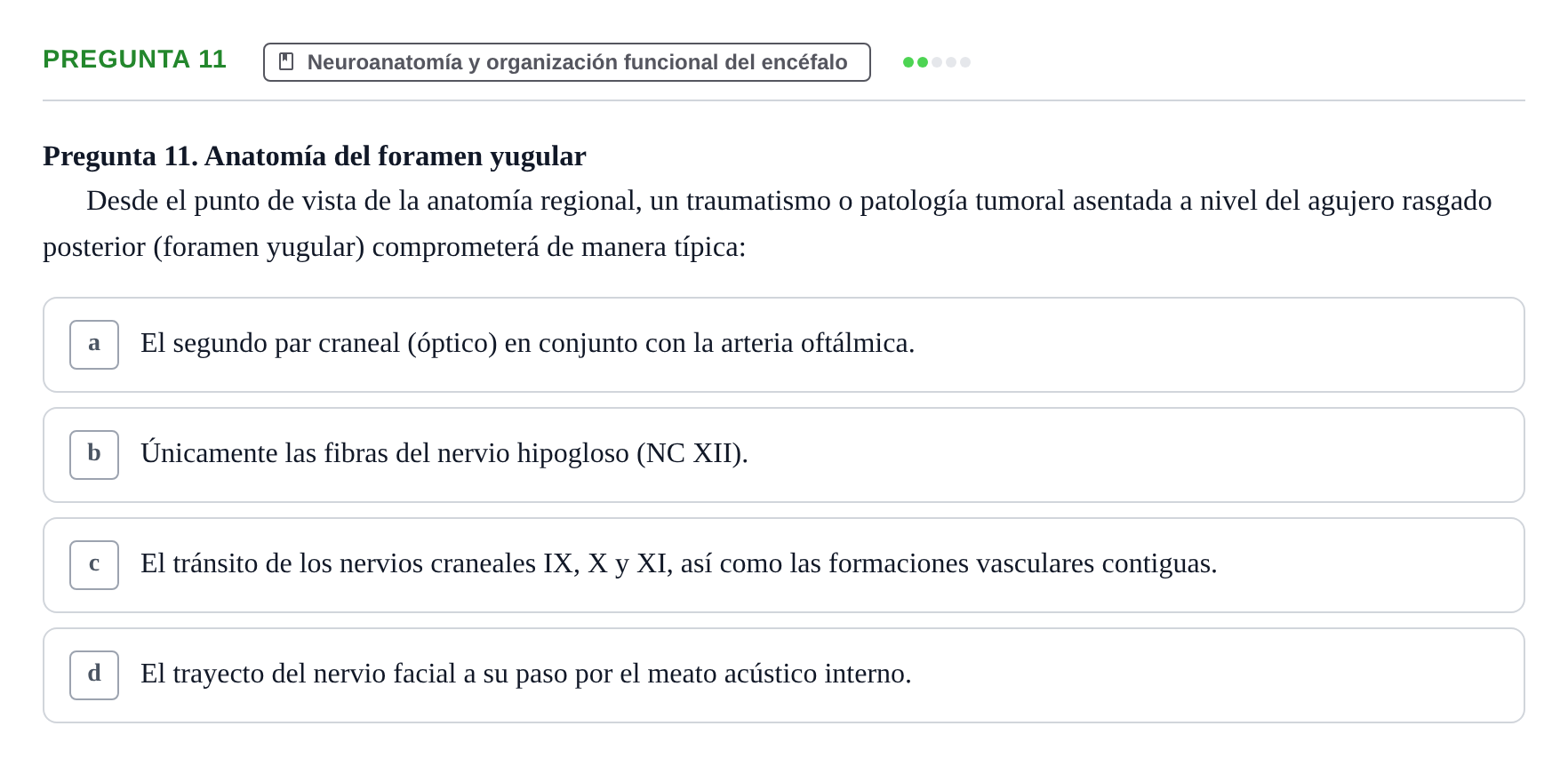 Enunciado: Pregunta 11