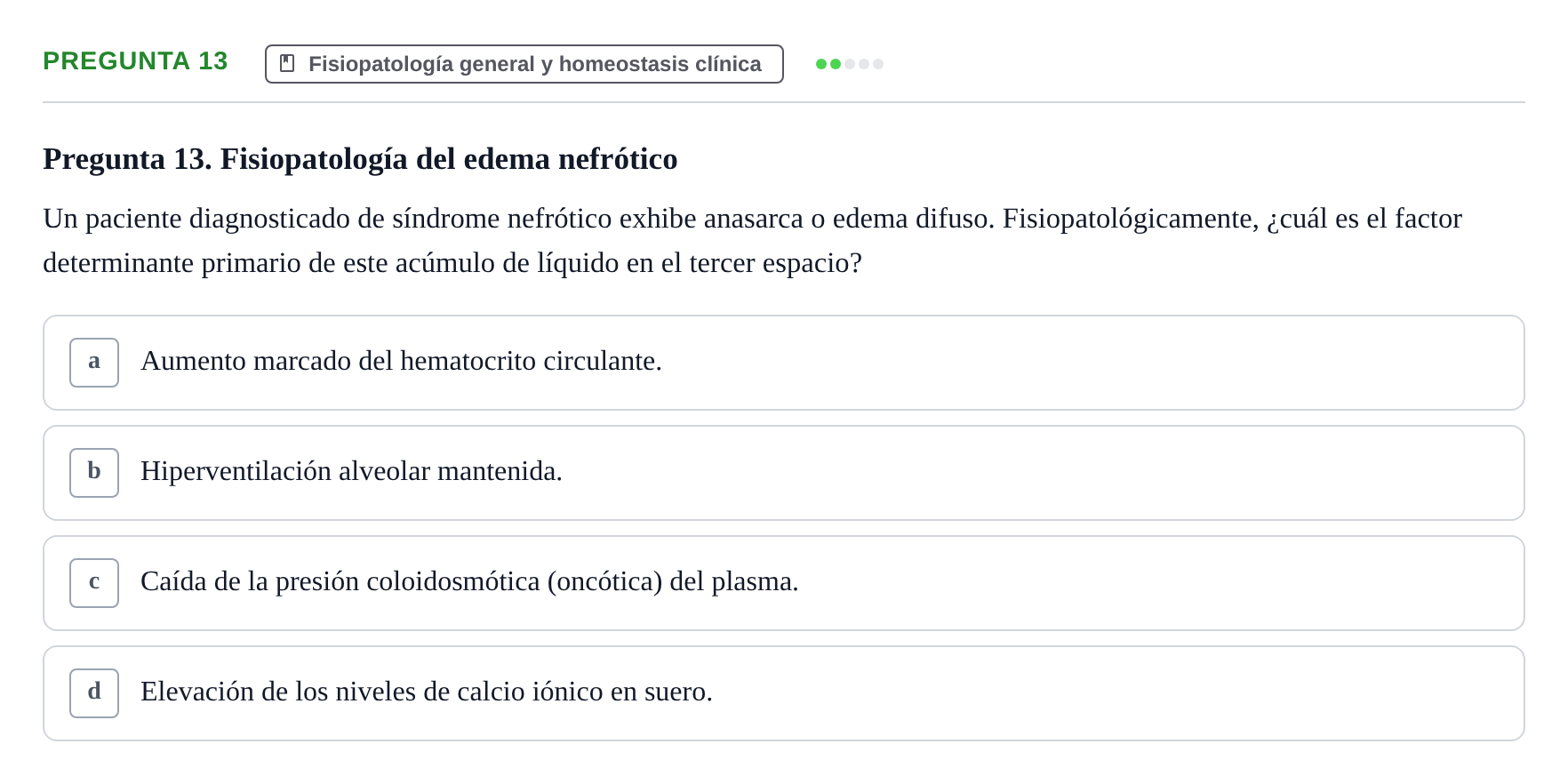 Enunciado: Pregunta 13