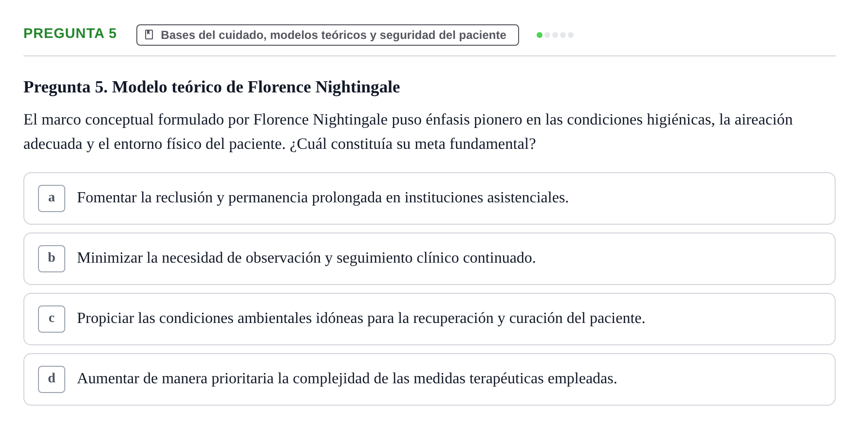 Enunciado: Pregunta 5