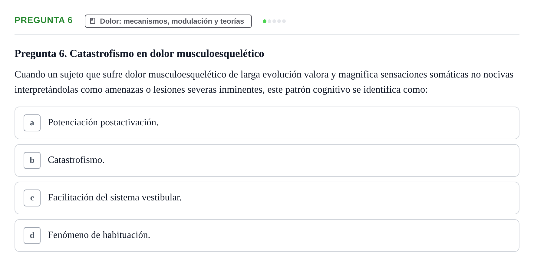 Enunciado: Pregunta 6