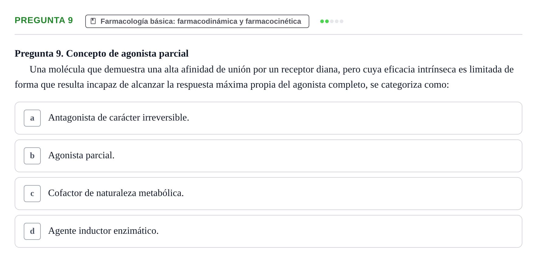 Enunciado: Pregunta 9