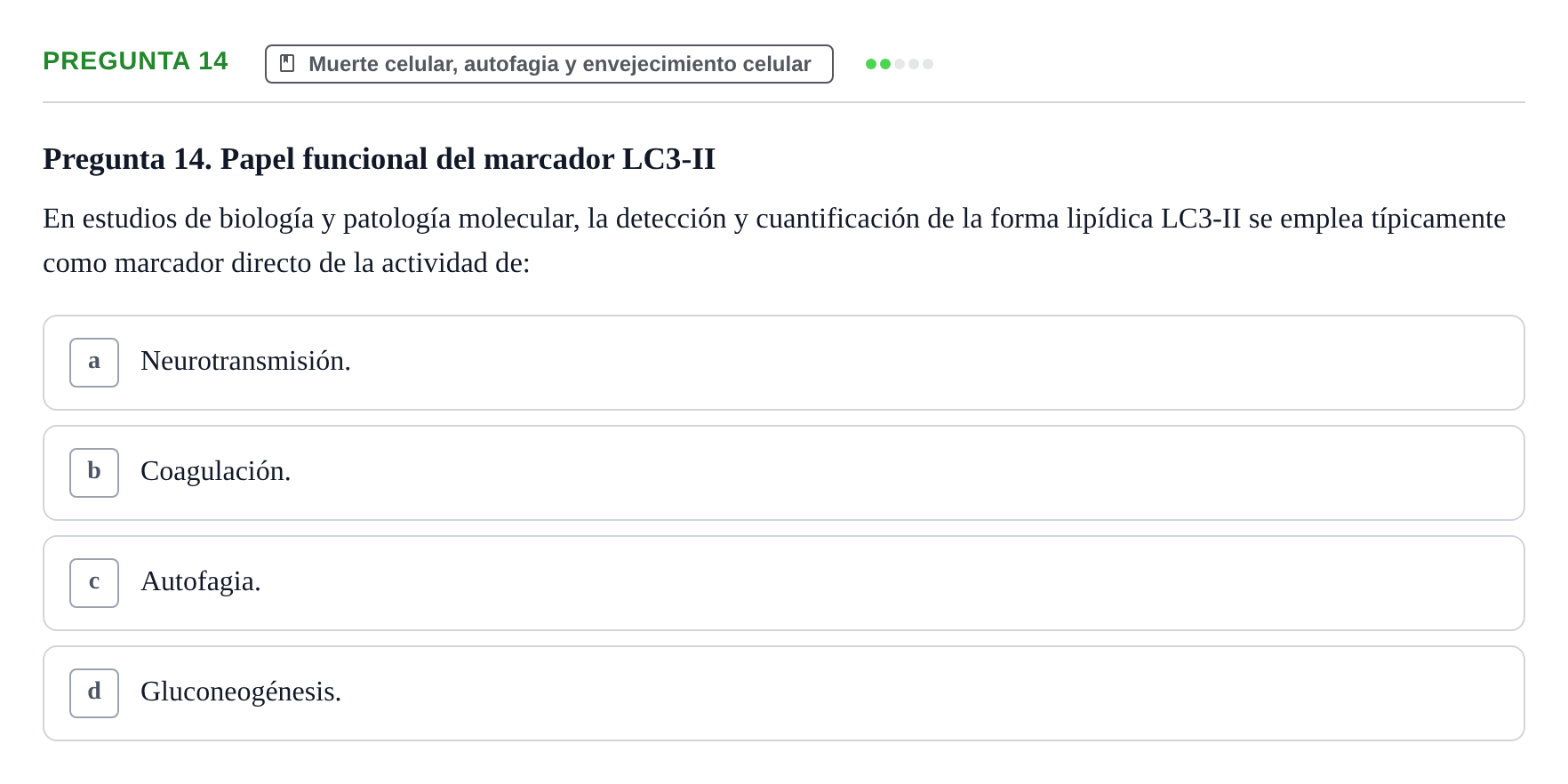 Enunciado: Pregunta 14