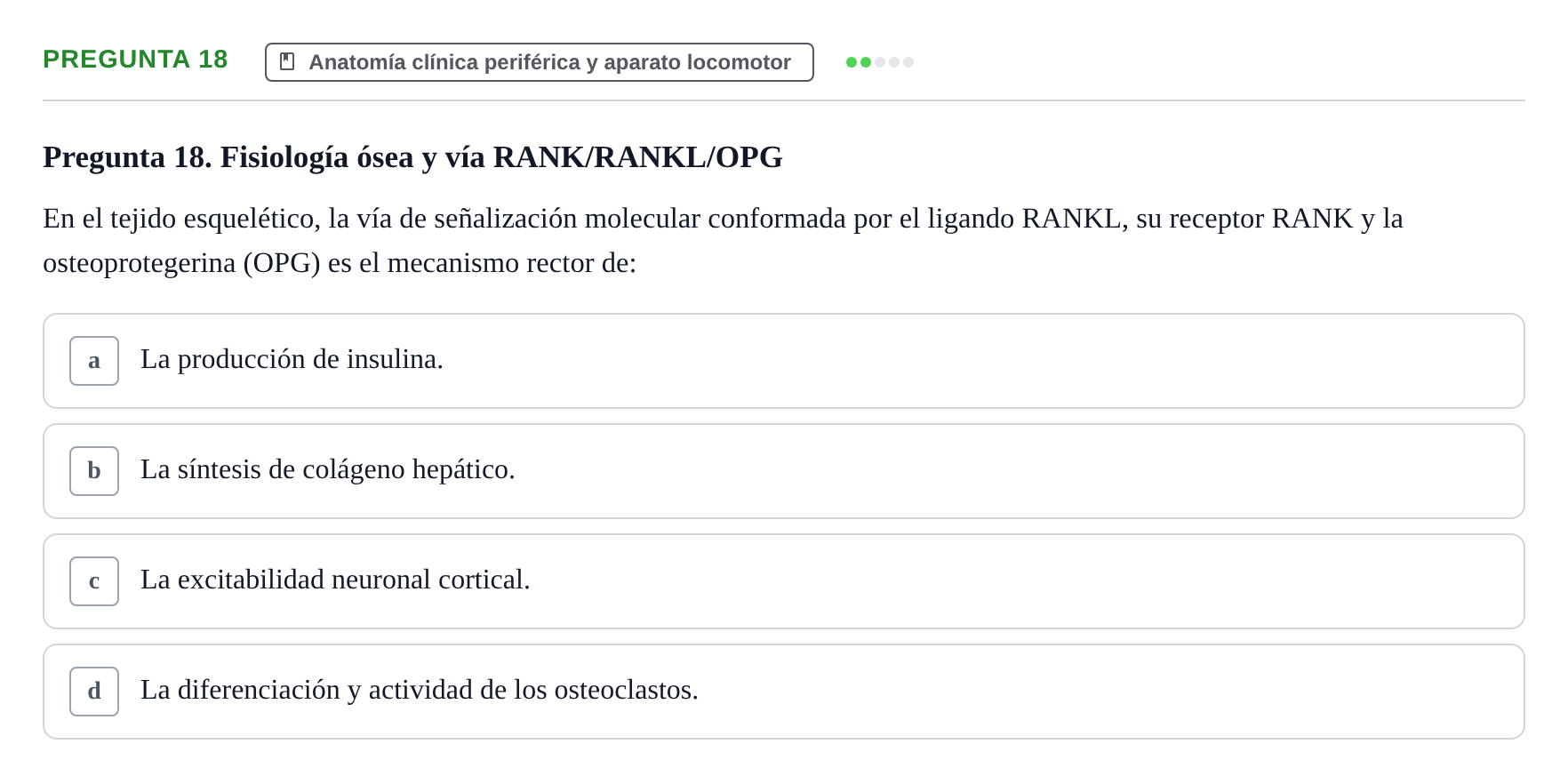 Enunciado: Pregunta 18